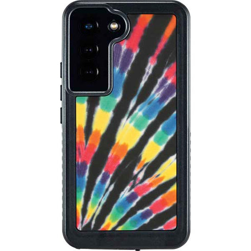 Liquid Blue Tie Dye - Rainbow Galaxy S23 Waterproof Case