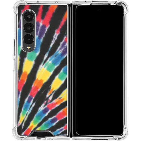 Liquid Blue Tie Dye - Rainbow Galaxy Z Fold4 5G Clear Case