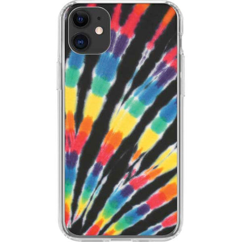 Liquid Blue Tie Dye - Rainbow iPhone 11 Clear Case