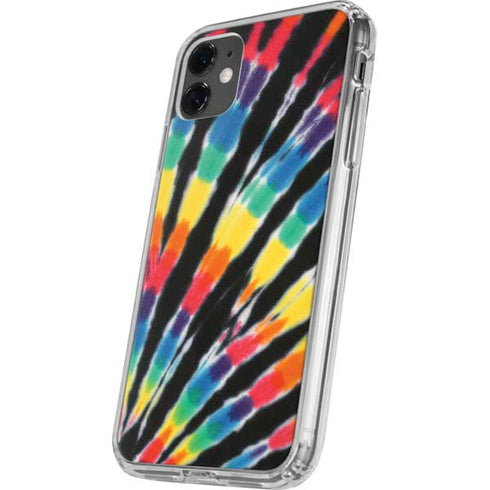Liquid Blue Tie Dye - Rainbow iPhone 11 Clear Case