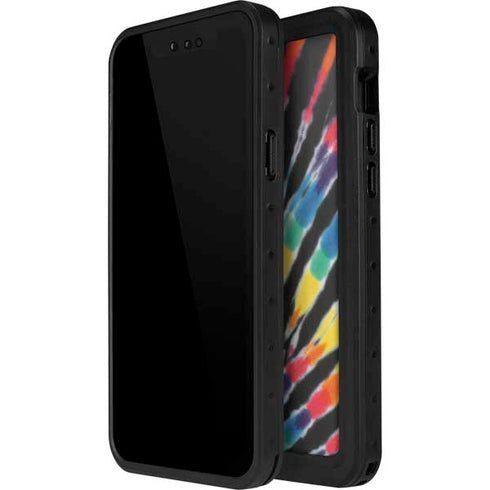 Liquid Blue Tie Dye - Rainbow iPhone 12 Pro Waterproof Case