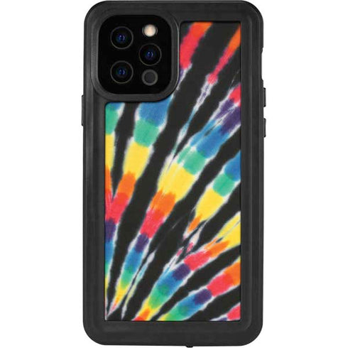 Liquid Blue Tie Dye - Rainbow iPhone 12 Pro Waterproof Case