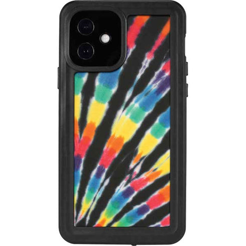 Liquid Blue Tie Dye - Rainbow iPhone 12 Waterproof Case