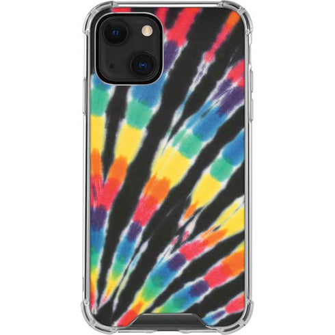 Liquid Blue Tie Dye - Rainbow iPhone 14 Clear Case