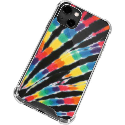 Liquid Blue Tie Dye - Rainbow iPhone 14 Clear Case