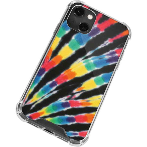 Liquid Blue Tie Dye - Rainbow iPhone 14 Plus Clear Case