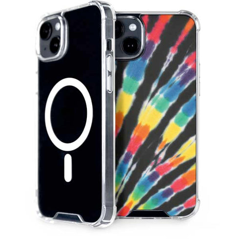 Liquid Blue Tie Dye - Rainbow iPhone 15 Plus MagSafe Case