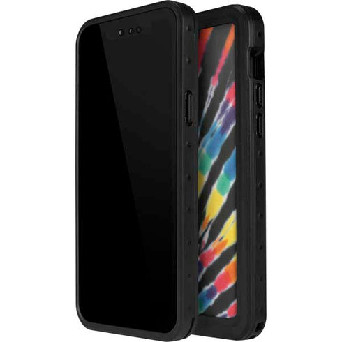 Liquid Blue Tie Dye - Rainbow iPhone 14 Pro Max Waterproof Case