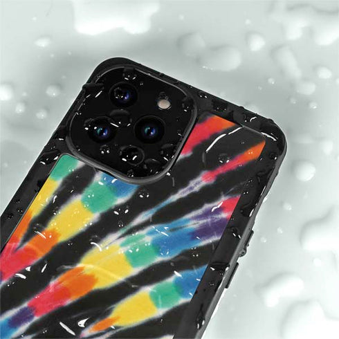Liquid Blue Tie Dye - Rainbow iPhone 14 Pro Max Waterproof Case