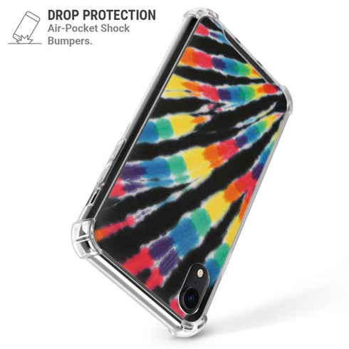 Liquid Blue Tie Dye - Rainbow iPhone XR Clear Case