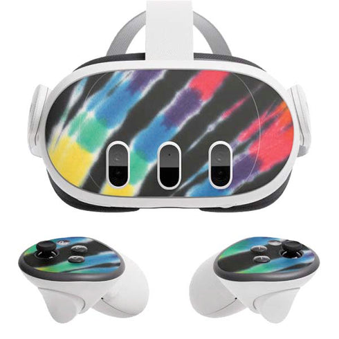 Liquid Blue Tie Dye - Rainbow Meta Quest 3 Skin