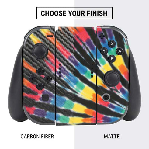 Liquid Blue Tie Dye - Rainbow Nintendo Switch Bundle Skin