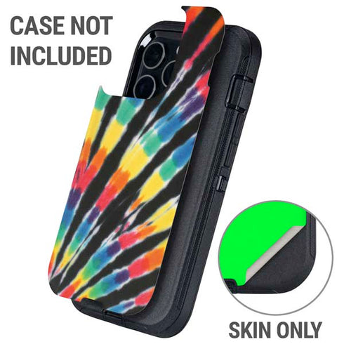 Liquid Blue Tie Dye - Rainbow Otterbox Defender iPhone Skin