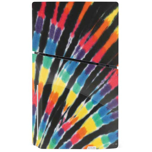 Liquid Blue Tie Dye - Rainbow PS5 Slim Disk Console Skin