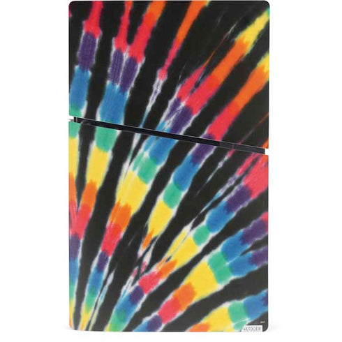 Liquid Blue Tie Dye - Rainbow PS5 Slim Digital Edition Console Skin