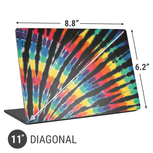 Liquid Blue Tie Dye - Rainbow Universal Laptop 11in (8.8 x 6.2in) Skin