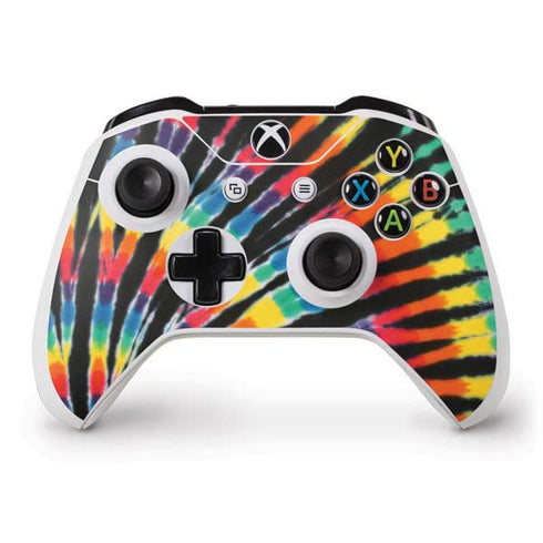 Liquid Blue Tie Dye - Rainbow Xbox One S Controller Skin