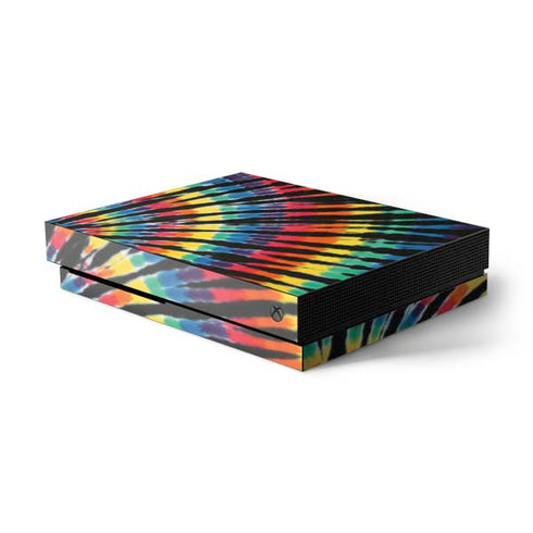 Liquid Blue Tie Dye - Rainbow Xbox One X Console Skin