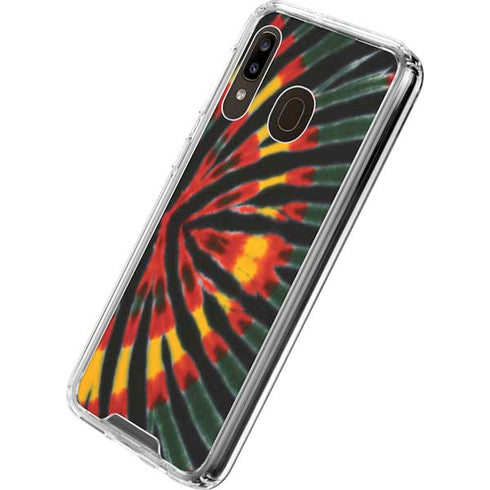 Liquid Blue Tie Dye - Rasta Galaxy A30 Clear Case