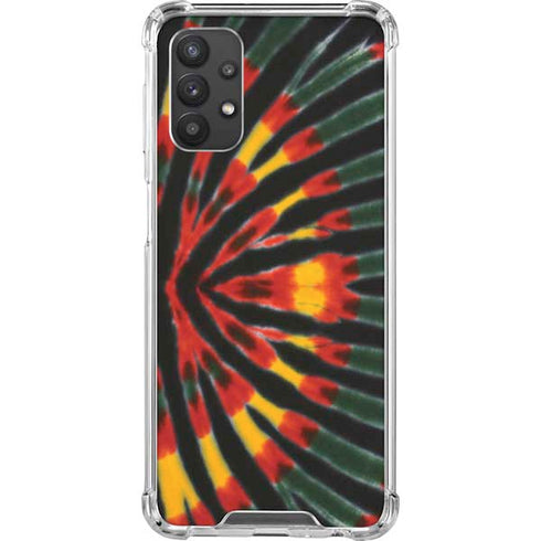 Liquid Blue Tie Dye - Rasta Galaxy A32 5G Clear Case