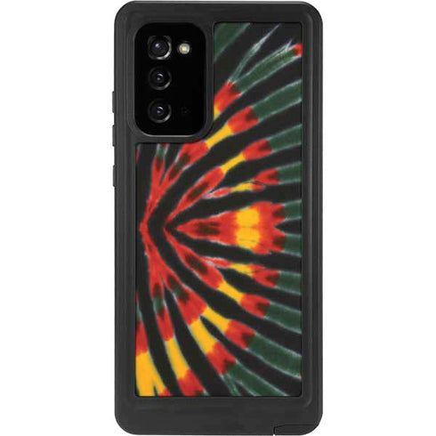 Liquid Blue Tie Dye - Rasta Galaxy Note20 5G Waterproof Case