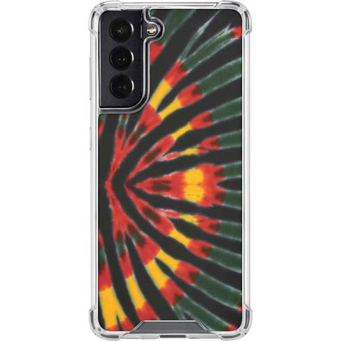 Liquid Blue Tie Dye - Rasta Galaxy S22 Clear Case