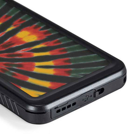 Liquid Blue Tie Dye - Rasta Galaxy S23 Waterproof Case