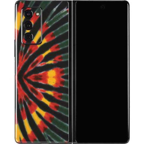 Liquid Blue Tie Dye - Rasta Galaxy Z Fold2 5G Skin