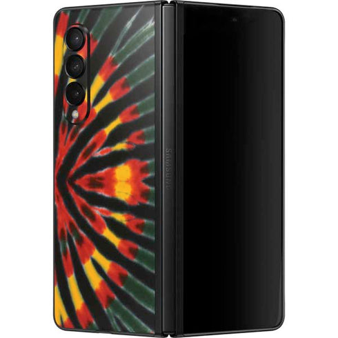 Liquid Blue Tie Dye - Rasta Galaxy Z Fold3 5G Skin