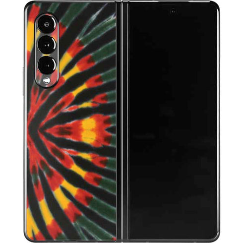 Liquid Blue Tie Dye - Rasta Galaxy Z Fold3 5G Skin