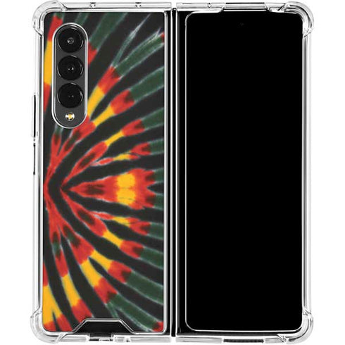 Liquid Blue Tie Dye - Rasta Galaxy Z Fold4 5G Clear Case