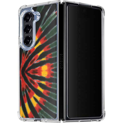 Liquid Blue Tie Dye - Rasta Galaxy Z Fold5 5G Clear Case