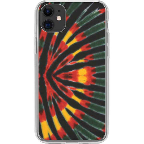 Liquid Blue Tie Dye - Rasta iPhone 11 Clear Case
