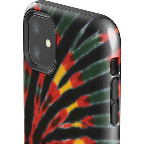 Liquid Blue Tie Dye - Rasta iPhone 11 Impact Case