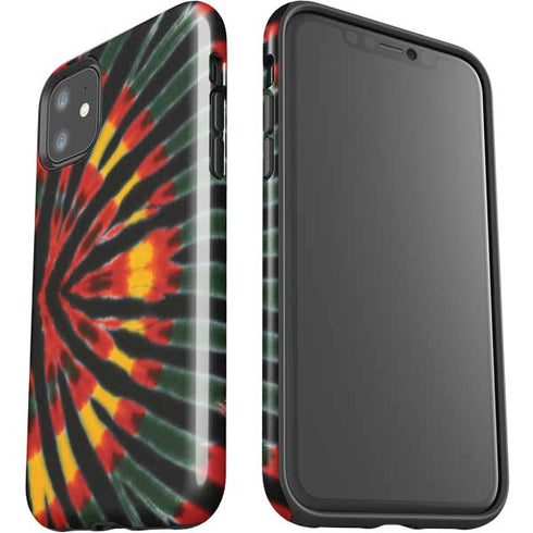 Liquid Blue Tie Dye - Rasta iPhone 11 Impact Case