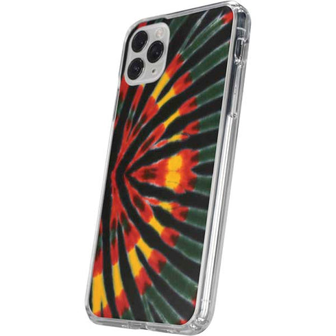 Liquid Blue Tie Dye - Rasta iPhone 11 Pro Clear Case