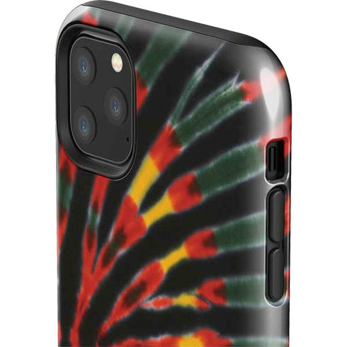 Liquid Blue Tie Dye - Rasta iPhone 11 Pro Max Impact Case