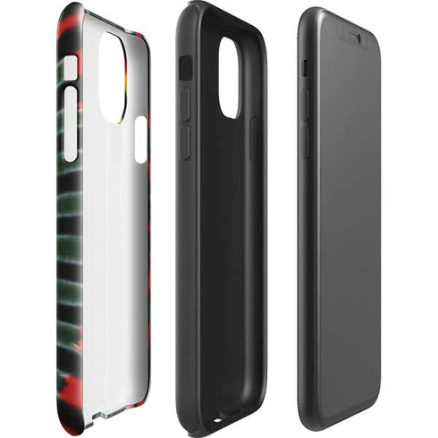 Liquid Blue Tie Dye - Rasta iPhone 11 Pro Max Impact Case