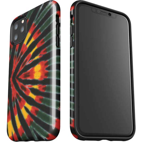Liquid Blue Tie Dye - Rasta iPhone 11 Pro Max Impact Case