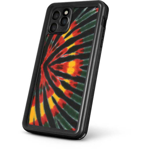Liquid Blue Tie Dye - Rasta iPhone 11 Pro Max Waterproof Case