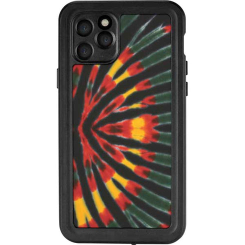Liquid Blue Tie Dye - Rasta iPhone 11 Pro Waterproof Case