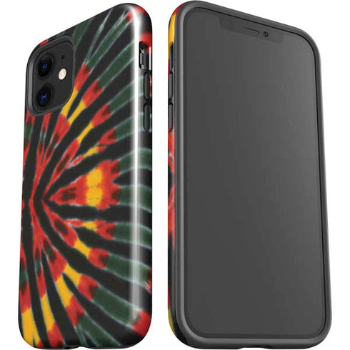 Liquid Blue Tie Dye - Rasta iPhone 12 Impact Case