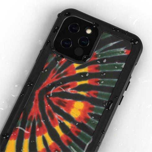Liquid Blue Tie Dye - Rasta iPhone 12 Pro Waterproof Case