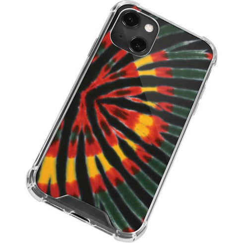 Liquid Blue Tie Dye - Rasta iPhone 13 Mini Clear Case
