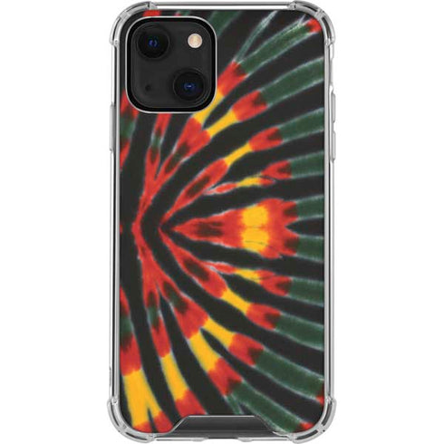 Liquid Blue Tie Dye - Rasta iPhone 14 Clear Case