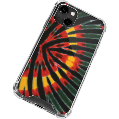 Liquid Blue Tie Dye - Rasta iPhone 14 Clear Case