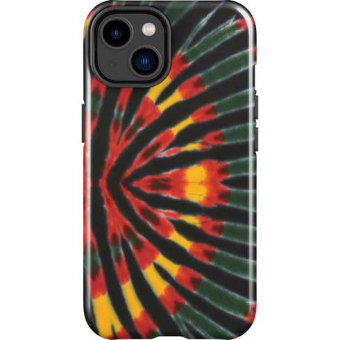 Liquid Blue Tie Dye - Rasta iPhone 14 Plus Impact Case