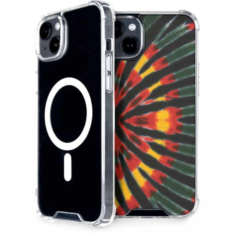 Liquid Blue Tie Dye - Rasta iPhone 15 Plus MagSafe Case