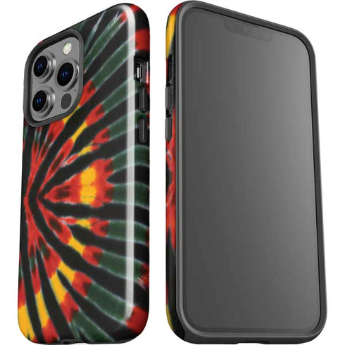 Liquid Blue Tie Dye - Rasta iPhone 14 Pro Impact Case