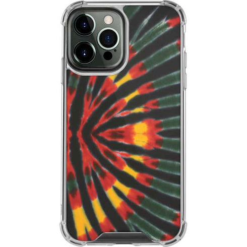 Liquid Blue Tie Dye - Rasta iPhone 14 Pro Max Clear Case